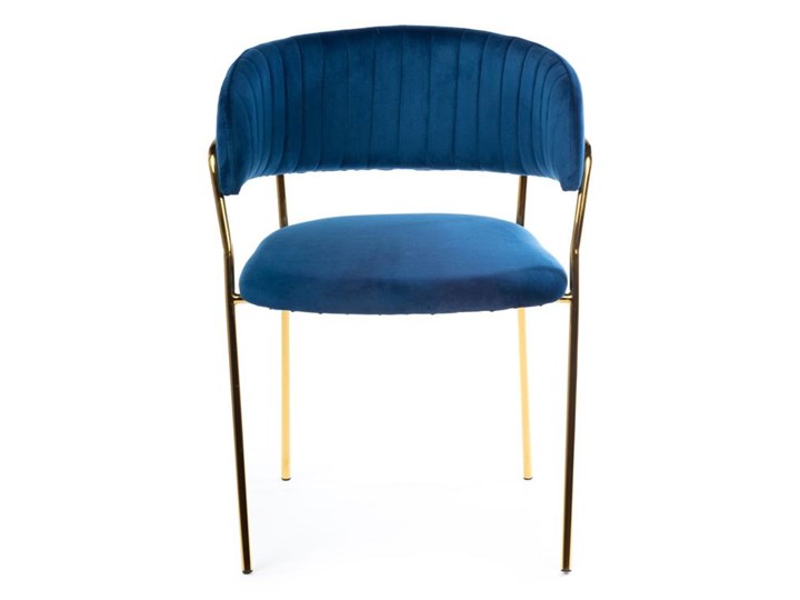 Krzesło Rarity Gold Dark Blue Metal Welur Tkanina Kategoria Krzesła kuchenne