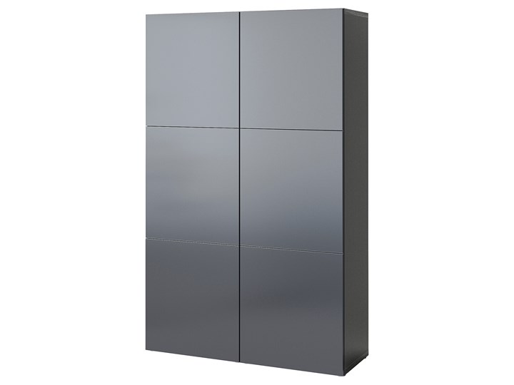 IKEA BESTÅ Kombinacja z drzwiami, Czarnybrąz/Riksviken efekt szczotkowanej ciemnej cyny, 120x42x193 cm Stal Plastik Szerokość 120 cm Metal Głębokość 42 cm Tworzywo sztuczne Ilość drzwi Dwudrzwiowe