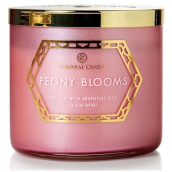 Colonial Candle Luxe sojowa świeca zapachowa w szkle 3 knoty 14.5 oz 411 g - Peony Blooms