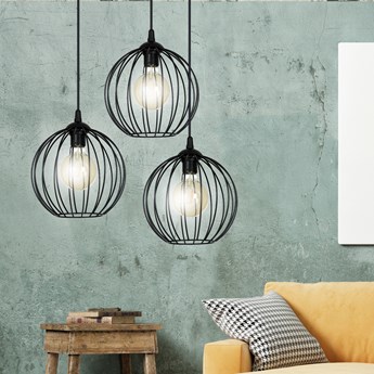 WALOR 3 BLACK PREMIUM zwis sufitowy wiszący regulowany czarny LOFT