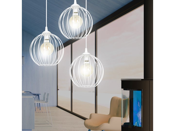 WALOR 3 WHITE PREMIUM zwis sufitowy wiszący regulowany biały LOFT Lampa z kloszem Metal Lampa LED Pomieszczenie Przedpokój Styl Industrialny