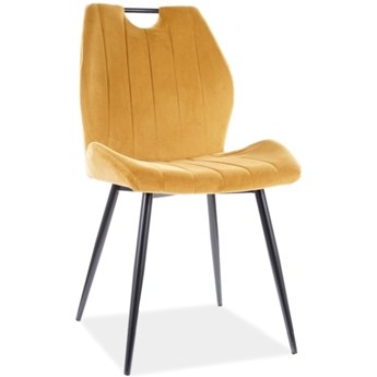 Aksamitne krzesło jadalniane z rączką Arco Velvet