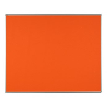 Tablica tekstylna ekoTAB w aluminiowej ramie, 150x120 cm, pomarańczowa