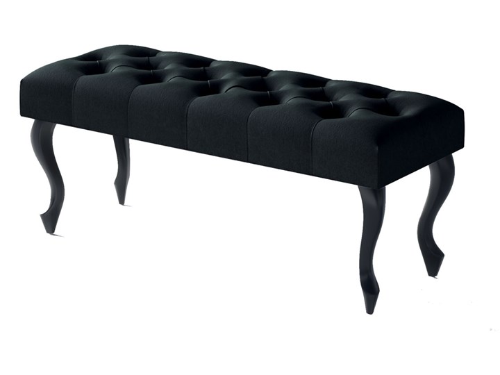 Ławka pikowana Chesterfield Black Materiał nóżek Drewno Kategoria Ławki do salonu