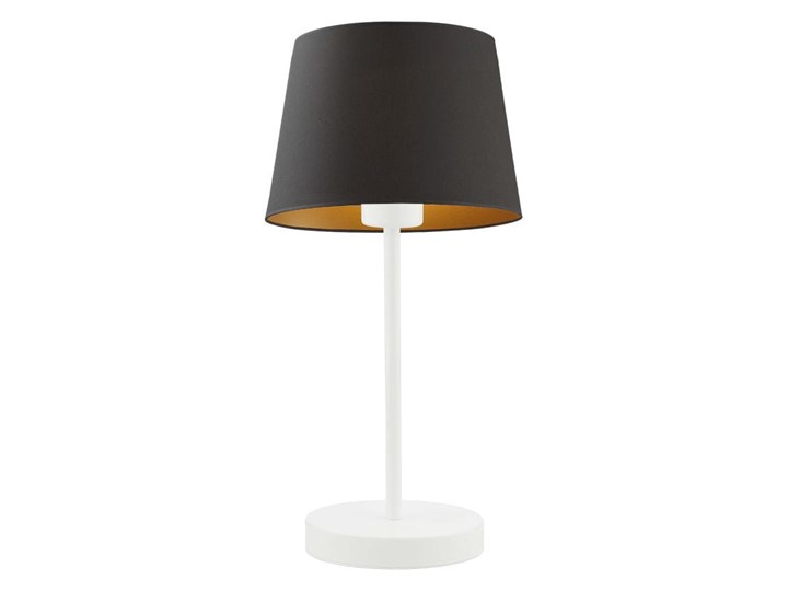LAMPA BIURKOWA NOCNA PREXA STOŻEK WELUR Tkanina Wysokość 47 cm Lampa nocna Styl Nowoczesny Lampa z abażurem Stal Chrom Kategoria Lampy stołowe