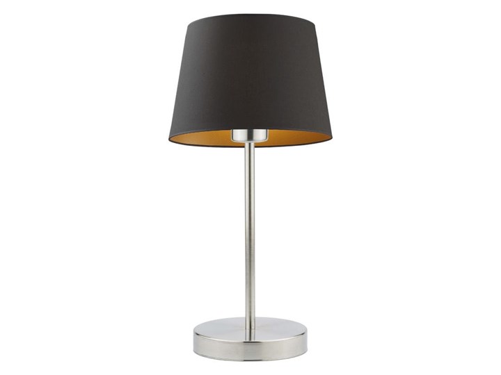 LAMPA BIURKOWA NOCNA PREXA STOŻEK WELUR GOLDEN Wysokość 47 cm Lampa nocna Lampa z abażurem Kolor Złoty Styl Nowoczesny