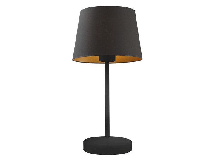 LAMPA BIURKOWA NOCNA PREXA STOŻEK WELUR GOLDEN Styl Nowoczesny Lampa z abażurem Lampa nocna Wysokość 47 cm Kolor Złoty