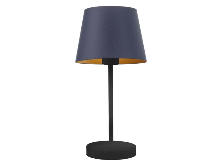 LAMPA BIURKOWA NOCNA PREXA STOŻEK WELUR GOLDEN Lampa z abażurem Wysokość 47 cm Lampa nocna Styl Nowoczesny