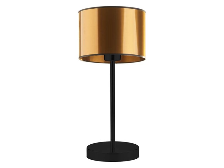 LAMPA BIURKOWA NOCNA PREXA WALEC WELUR GOLDEN Chrom Wysokość 47 cm Lampa z abażurem Lampa nocna Tkanina Stal Kolor Szary
