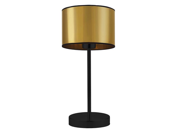 LAMPA BIURKOWA NOCNA PREXA WALEC WELUR GOLDEN Stal Chrom Wysokość 47 cm Lampa z abażurem Tkanina Lampa nocna Kategoria Lampy stołowe
