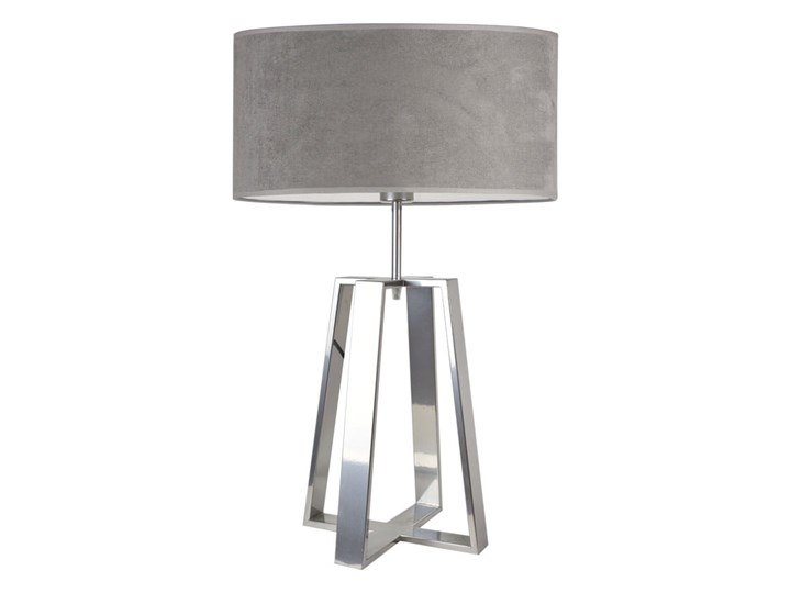 LAMPA NA STOLIK NOCNA BELTO WALEC WELUR Lampa nocna Wysokość 50 cm Tkanina Lampa z abażurem Drewno Kategoria Lampy stołowe