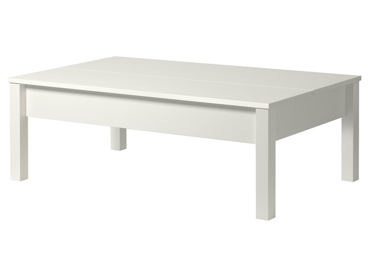 IKEA TRULSTORP Stolik kawowy, biały, 115x70 cm Wysokość 41 cm Płyta MDF Wysokość 55 cm Tworzywo sztuczne Funkcje Z półkami