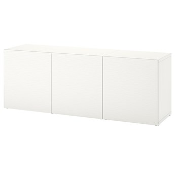 IKEA BESTÅ Kombinacja z drzwiami, Biały/Laxviken biały, 180x42x65 cm