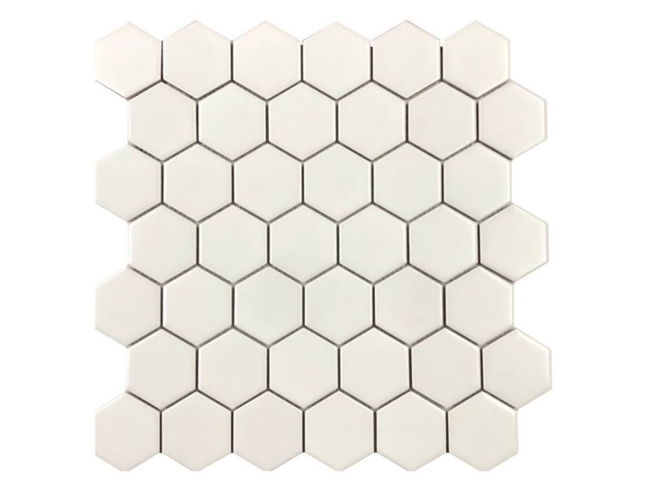 Mozaika gresowa MEDIUM HEXAGONES white mat 30x30 gat. I Płytki podłogowe Płytki elewacyjne Płytki ścienne Płytki tarasowe Heksagon 30x30 cm Kolor Biały