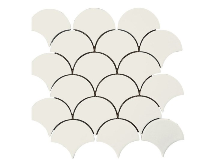 Mozaika gresowa white Fish scale mat 30x30 gat. I Powierzchnia Matowa 30x30 cm Płytki elewacyjne Płytki ścienne Płytki podłogowe Płytki tarasowe Kolor Biały
