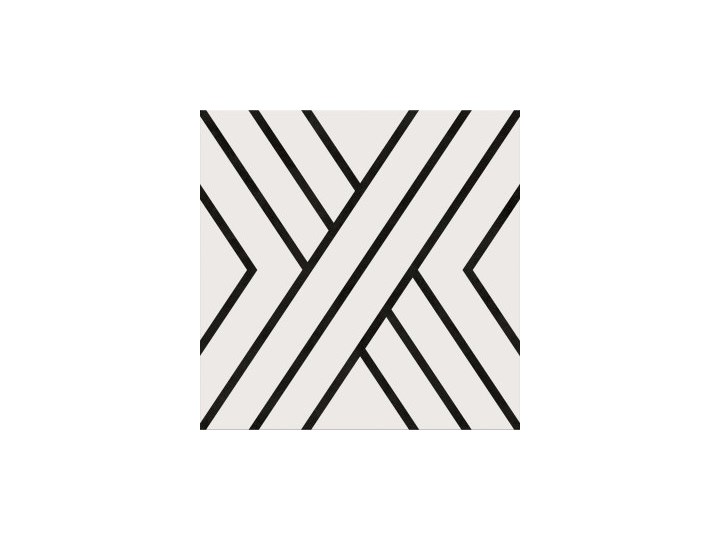 Gres szkliwiony PANEL LINES white-black 29,8x29,8 gat. I Płytki elewacyjne Płytki tarasowe 29,8x29,8 cm Płytki podłogowe Płytki ścienne Kolor Czarny