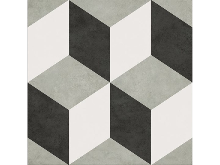 Gres szkliwiony PANEL GEO white-black 29,8x29,8 gat. I