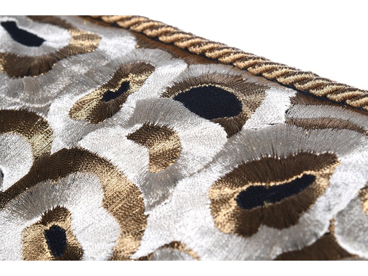 Poduszka Gold Peacock Feather 30x50cm 30x50 cm Kolor Czarny Poduszka dekoracyjna Kolor Złoty