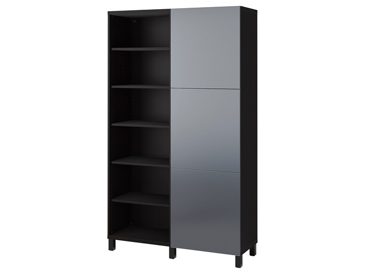 IKEA BESTÅ Kombinacja z drzwiami, Czarnybrąz/Riksviken efekt szczotkowanej ciemnej cyny, 120x42x202 cm Szerokość 120 cm Drewno Głębokość 42 cm Stal Plastik Metal Tworzywo sztuczne Pomieszczenie Pokój nastolatka
