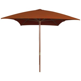 Emaga Parasol ogrodowy na drewnianym słupku, terakota, 200x300 cm