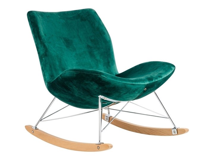 Fotel Bujany Swing Velvet Zielony Tkanina Drewno Pomieszczenie Salon Plusz Kategoria Fotele do salonu