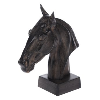 Figurka głowa konia na drewnianej podstawie 12x28x32cm