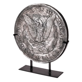 Figurka moneta dekoracyjna na podstawie 41x41x3cm