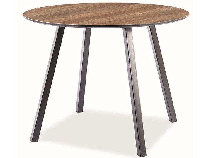 Okrągły stół w stylu loftowym Oakland Wysokość 100 cm Długość 100 cm Szerokość 100 cm Styl Industrialny Płyta MDF Wysokość 75 cm Metal Pomieszczenie Stoły do jadalni
