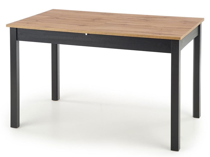 Rozkładany prostokątny stół w stylu loftowym - Rester Płyta MDF Stal Drewno Styl Minimalistyczny Wysokość 75 cm Styl Nowoczesny