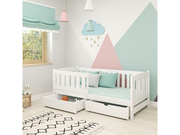 Łóżko pojedyncze KAJA wiele rozmiarów i kolorów Drewno Kategoria Łóżka dla dzieci Kolor Beżowy