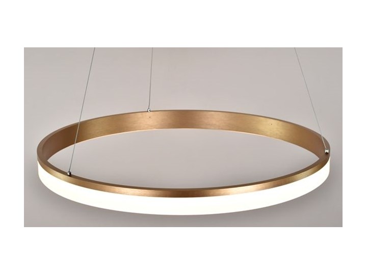 MCODO :: Nowoczesna lampa led Saturn 48W w kolorze złotym 80cm barwa ciepła 2700K Metal Styl Nowoczesny Tworzywo sztuczne Ilość źródeł światła 1 źródło