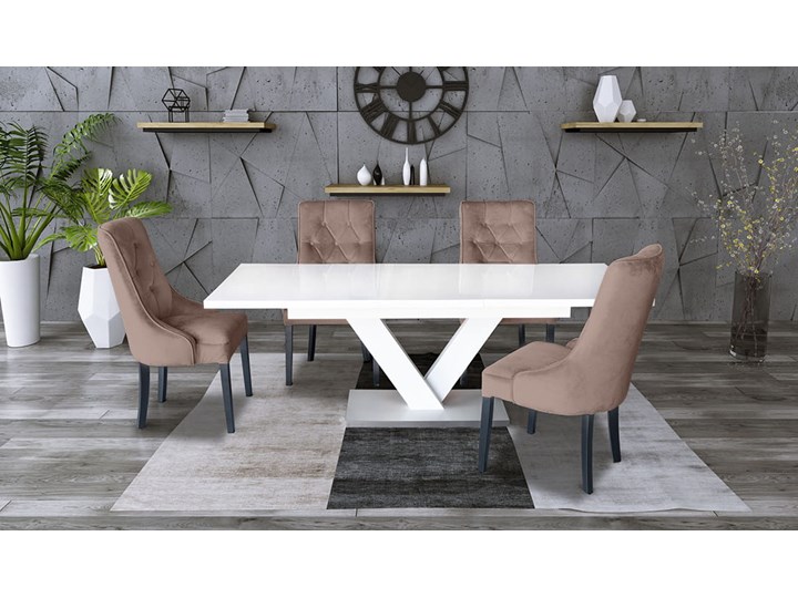 Zestaw stół rozkładany 160x90 cm z krzesłami Długość 160 cm Drewno Rozkładanie Rozkładane Rozkładanie
