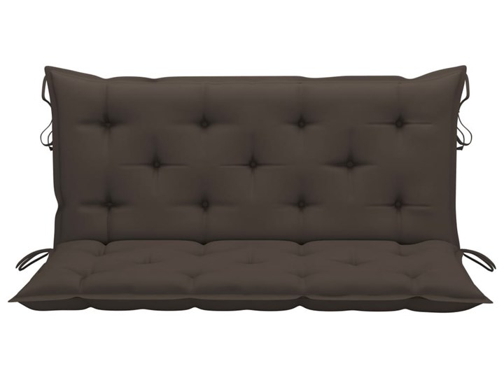 VidaXL Huśtawka ogrodowa z poduszką taupe, 120 cm, drewno tekowe Typ Huśtawka ze stelażem
