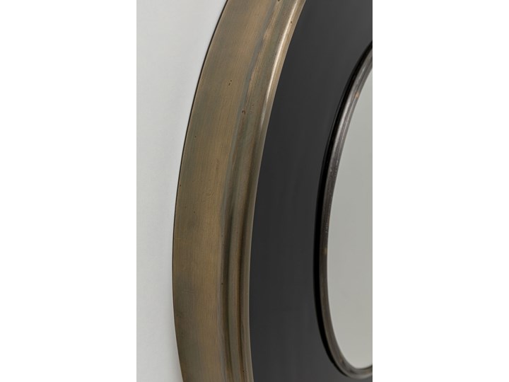 Lustro Lens Ø60 cm czarne Lustro z ramą Okrągłe Ścienne Kolor Czarny
