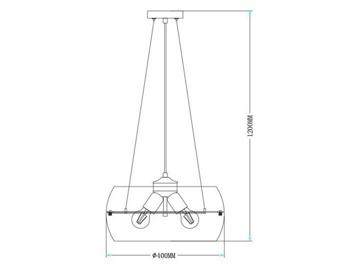 Lampa wisząca MERANO RLD931031-3 Zuma Line RLD931031-3 | SPRAWDŹ RABAT W KOSZYKU ! Styl Nowoczesny Metal Szkło Lampa z kloszem Ilość źródeł światła 3 źródła