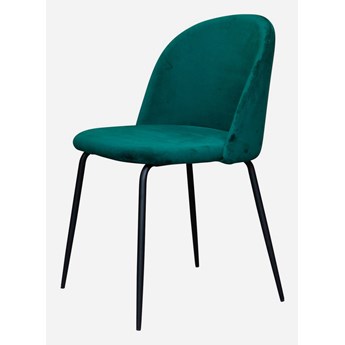Krzesło Lucca Zielona butelka + czarne nogi