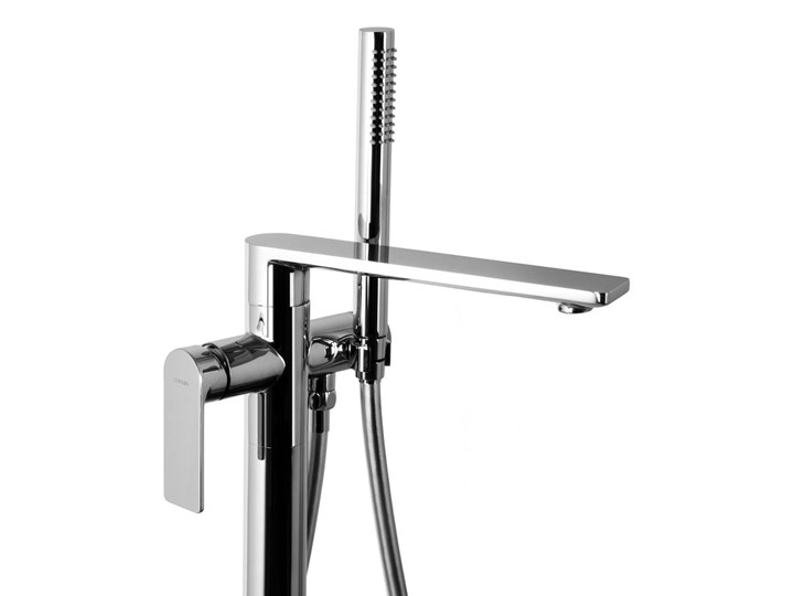 Bateria wannowa wolnostojąca Corsan CMB7159CH Trino chromowana Bateria prysznicowa Bateria stojąca Kolor Srebrny