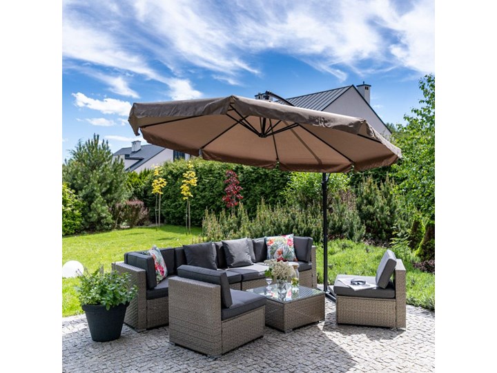 DUŻY PARASOL OGRODOWY - BRĄZ Parasole Kategoria Parasole ogrodowe