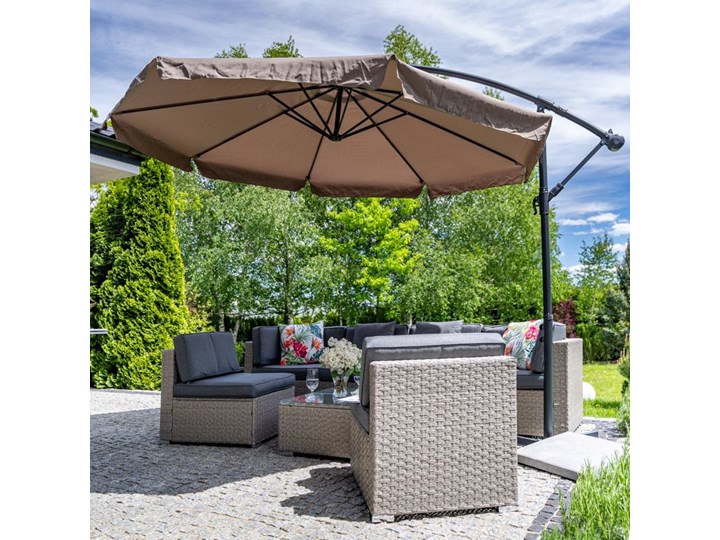DUŻY PARASOL OGRODOWY - BRĄZ Parasole Kategoria Parasole ogrodowe