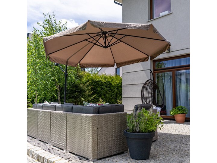 DUŻY PARASOL OGRODOWY - BRĄZ Parasole Kategoria Parasole ogrodowe