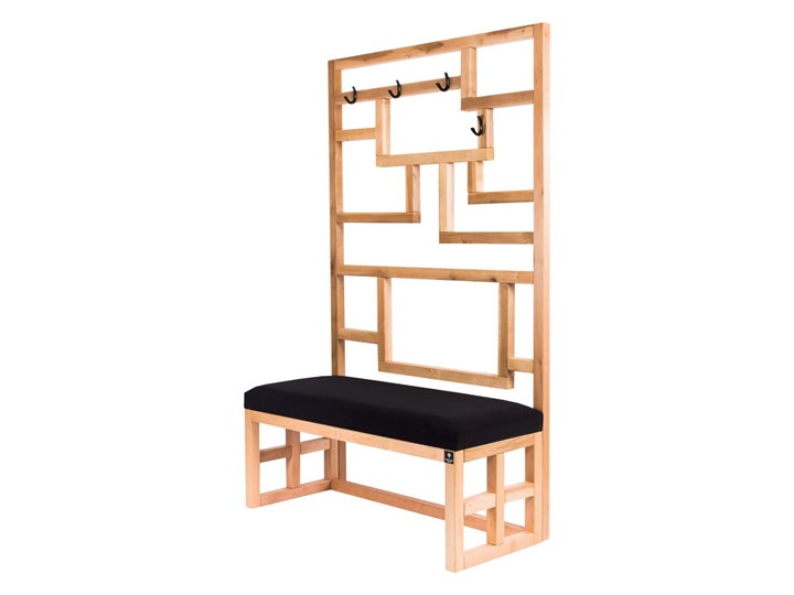 Ławka Szafka Pufa Tapicerowana Siedzisko Gładkie Czarny Wieszak LGS-70 Rozmiary od 50 cm do 200 cm Kategoria Ławki do salonu Styl Vintage
