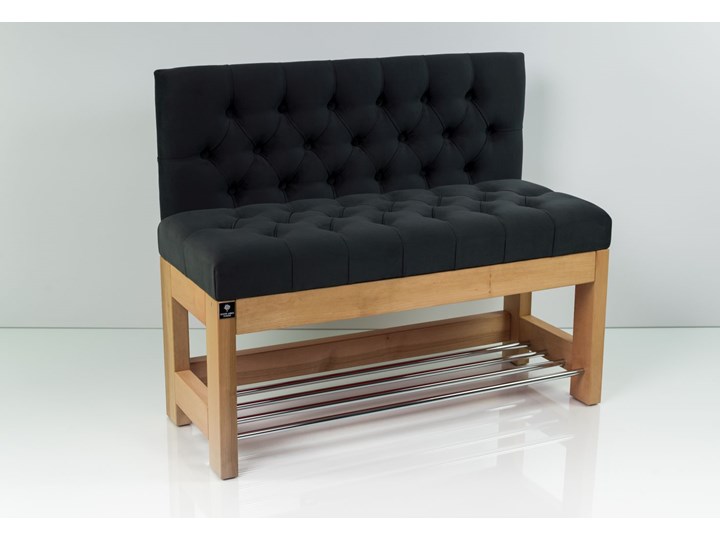 Ławka Szafka Pufa Pikowane Siedzisko Grafit LPP-112 Rozmiary od 50 cm do 200 cm Pikowana Pomieszczenie Garderoba Pomieszczenie Salon