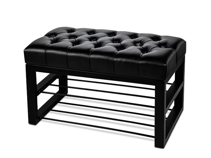 Ławka Pikowana do przedpokoju Industrialna SHELF SKIN - LOFT Styl Industrialny Kategoria Ławki do salonu