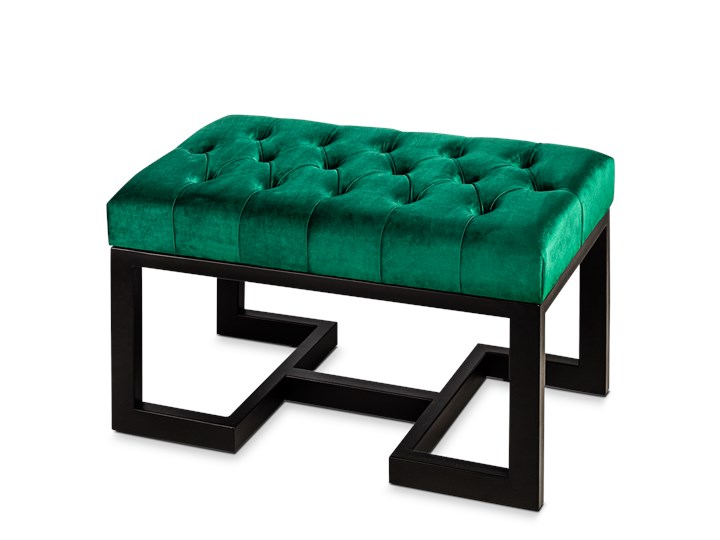 Ławka Pikowana Industrialna TWIN VELVET - LOFT Pomieszczenie Salon