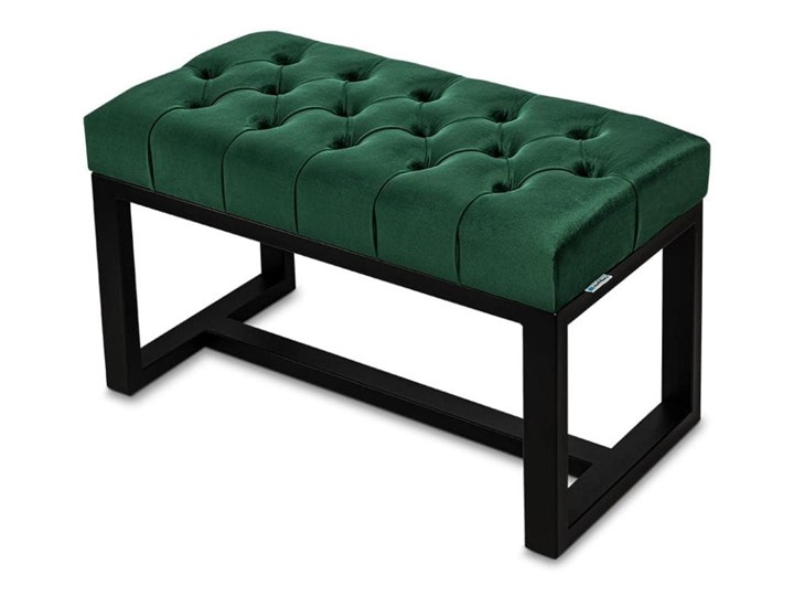 Ławka Pikowana Industrialna FUSION VELVET - LOFT Pomieszczenie Sypialnia Styl Prowansalski