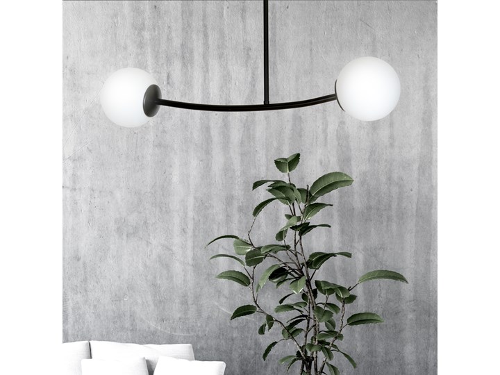 HALLDOR 2 BLACK 1024/2 oryginalna lampa sufitowa czarna LOFT szklane mleczne klosze