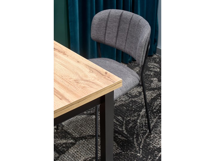 Nierozkładany stół w stylu industrialnym Cobalt Metal Wysokość 120 cm Szerokość 120 cm Drewno Długość 120 cm Wysokość 77 cm Kolor Beżowy