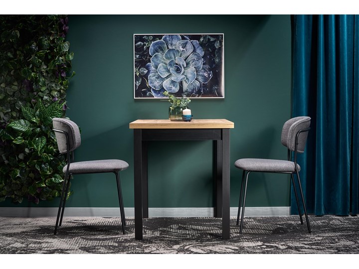 Nierozkładany stół w stylu industrialnym Cobalt Szerokość 120 cm Kształt blatu Prostokątny Długość 120 cm Metal Drewno Wysokość 77 cm Wysokość 120 cm Rozkładanie