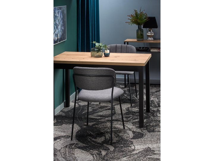 Nierozkładany stół w stylu industrialnym Cobalt Drewno Metal Szerokość 120 cm Długość 120 cm Kolor Beżowy Wysokość 77 cm Wysokość 120 cm Rozkładanie