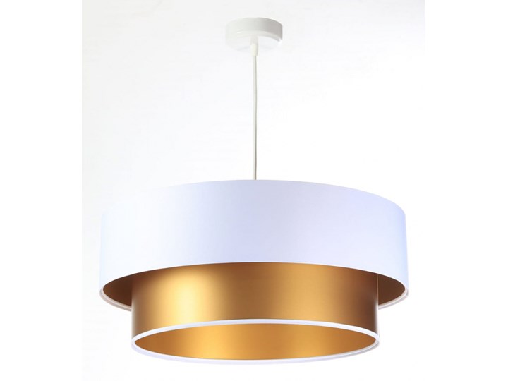Lampa Wisząca Fiona New Biało-złota 40cm Lampa z abażurem Funkcje Brak dodatkowych funkcji Ilość źródeł światła 1 źródło